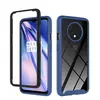 Чехол бампер для OnePlus 7T Anomaly Hybrid 360 Navy Blue&Black (Темно Синий&Черный)