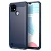 Чехол бампер для Realme C21Y iPaky Carbon Fiber Blue (Синий)