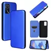 Чехол книжка для OPPO A16s Anomaly Carbon Book Blue (Синий)
