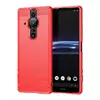Противоударный чехол бампер для Sony Xperia Pro-I iPaky Carbon Fiber Red (Красный)