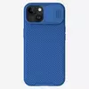 Противоударный чехол бампер Nillkin CamShield Pro Magnetic (шторка на камеру) для iPhone 15 Plus Blue (Синий) 