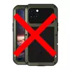 Протиударний чохол бампер для iPhone 13 Love Mei PowerFull (Зі склом) Army Green (Армійський Зелений)
