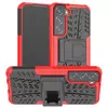 Противоударный чехол бампер для Samsung Galaxy S22 Nevellya Case (встроенная подставка) Red (Красный)