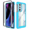 Противоударный чехол бампер для Motorola Moto G71 5G Anomaly Hybrid 360 Sky Blue / Grey (Небесно Синий / Серый)