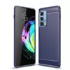 Протиударний чохол бампер для Motorola Edge 20 Pro iPaky Carbon Fiber Blue (Синій)