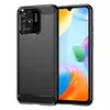 Противоударный чехол бампер для Xiaomi Poco C40 / Redmi 10C iPaky Carbon Fiber Black (Черный)