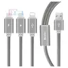 Кабель для заряджання Benks D15 3 in 1 Lighting/ Micro USB & Type C Cable 1.2m Gray (Сірий) 600451GRY Кабель для заряджання Benks D15 3 in 1 Lighting/ Micro USB & Type C Cable 1.2m Gray (Сірий) 600451GRY