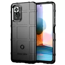 Чехол бампер для Xiaomi Redmi Note 10 Pro Anomaly Rugged Shield Black (Черный)