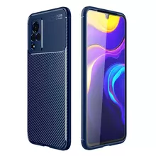 Чехол бампер для Vivo V21 Ipaky Lasy Blue (Синий) Чехол бампер для Vivo V21 Ipaky Lasy Blue (Синий)