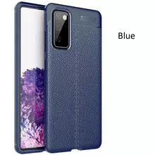 Чехол бампер для Samsung Galaxy S20 FE Anomaly Leather Fit Blue (Синий)