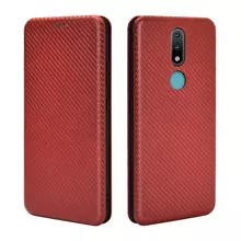 Чехол книжка для Nokia 2.4 Anomaly Carbon Book Brown (Коричневый) Чехол книжка для Nokia 2.4 Anomaly Carbon Book Brown (Коричневый)