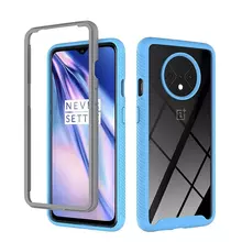 Чехол бампер для OnePlus 7T Anomaly Hybrid 360 Sky Blue&Gray (Небесно Голубой&Серый)
