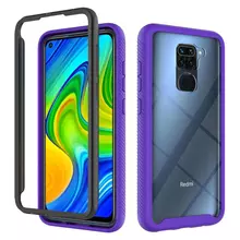 Чехол бампер для Xiaomi Redmi Note 9 Anomaly Hybrid 360 Purple&Black (Фиолетовый&Черный)
