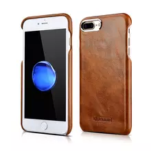 Чехол Бампер для iPhone 8 Plus i-carer Oil Wax Leather Bumper Brown (Коричневый) Чехол Бампер для iPhone 8 Plus i-carer Oil Wax Leather Bumper Brown (Коричневый)