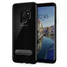 Чехол бампер для Samsung Galaxy S9 Spigen Ultra Hybrid S Midnight Black (Полуночный Черный)