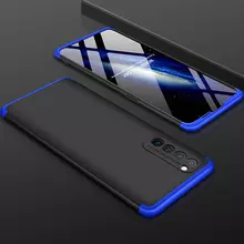 Чехол бампер для Oppo Reno 4 Pro GKK Dual Armor Black&Blue (Черный&Синий) Чехол бампер для Oppo Reno 4 Pro GKK Dual Armor Black&Blue (Черный&Синий)