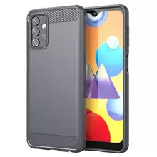 Чехол бампер для Samsung Galaxy A72 iPaky Carbon Fiber Gray (Серый)