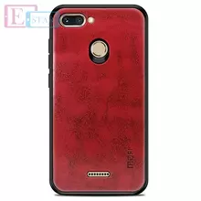 Чехол бампер для Xiaomi Redmi 6 Mofi Leather Bumper Red (Красный)
