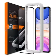 Защитное стекло для iPhone 11 Spigen ALM GLASS FC Black (Черный)