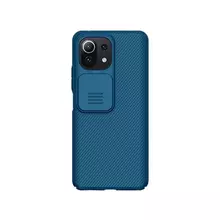 Чехол бампер для Xiaomi Mi 11 Lite Nillkin CamShield Blue (Синий) Чехол бампер для Xiaomi Mi 11 Lite Nillkin CamShield Blue (Синий)