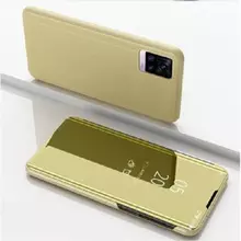 Чехол книжка для Vivo V21e Anomaly Clear View Gold (Золотой) Чехол книжка для Vivo V21e Anomaly Clear View Gold (Золотой)