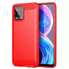 Чехол бампер для Oppo A54 iPaky Carbon Fiber Red (Красный)