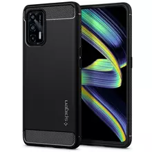 Чехол бампер для Realme GT 5G Spigen Rugged Armor Matte Black (Черный) ACS03662 Чехол бампер для Realme GT 5G Spigen Rugged Armor Matte Black (Черный) ACS03662