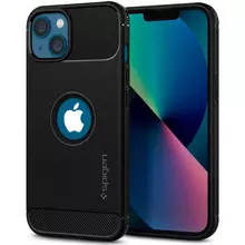 Чехол бампер для iPhone 13 Mini Spigen Rugged Armor Matte Black (Черный) ACS03314