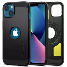 Чехол бампер для iPhone 13 Spigen Tough Armor MagSafe Compatible Black (Черный) ACS03542