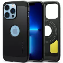 Чехол бампер для iPhone 13 Pro Spigen Tough Armor MagSafe Compatible Black (Черный) ACS03280