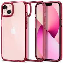 Чехол бампер для iPhone 13 Pro Spigen Ultra Hybrid Red Crystal (Красный Кристальный) ACS03263