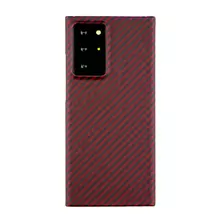 Чехол бампер для Samsung Galaxy Note 20 Ultra Anomaly Carbon Plaid (Открытый модуль камеры) Red (Красный)