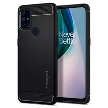Чехол бампер для OnePlus Nord N10 Spigen Rugged Armor Matte Black (Черный) ACS02604