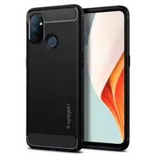 Чехол бампер для OnePlus Nord N100 Spigen Rugged Armor Matte Black (Черный) ACS02160