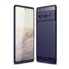 Чехол бампер для Google Pixel 6 Pro iPaky Carbon Fiber Blue (Синий)