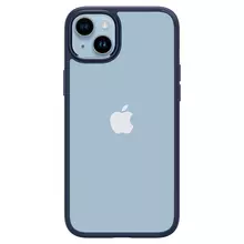 Противоударный чехол бампер Spigen Ultra Hybrid для iPhone 14 Navy Blue (Темно Синий) ACS05045