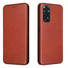 Чехол книжка для Infinix Zero X Pro Anomaly Carbon Book Brown (Коричневый) Чехол книжка для Infinix Zero X Pro Anomaly Carbon Book Brown (Коричневый)