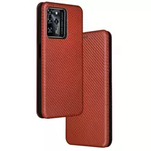 Чохол книжка для Infinix Note 12 Pro 5G Anomaly Carbon Book Brown (Коричневий)
