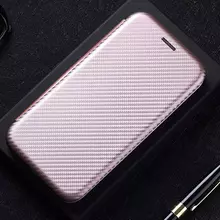 Чехол книжка для Vivo X90 Pro Anomaly Carbon Book Rose Gold (Розовое Золото) Чехол книжка для Vivo X90 Pro Anomaly Carbon Book Rose Gold (Розовое Золото)