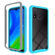 Противоударный чехол бампер для Infinix Hot 12 Pro Anomaly Hybrid 360 Sky Blue / Grey (Небесно Синий / Серый)