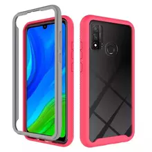 Противоударный чехол бампер для Infinix Hot 12 Pro Anomaly Hybrid 360 Pink / Grey (Розовый / Серый)