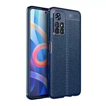 Чехол бампер для Xiaomi Poco M4 Pro Anomaly Leather Fit Blue (Синий)