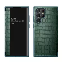 Шкіряний чохол книжка для Samsung Galaxy S22 Ultra Anomaly Luxury Crocodile Pattern Leather Book Green (Зелений) Шкіряний чохол книжка для Samsung Galaxy S22 Ultra Anomaly Luxury Crocodile Pattern Leather Book Green (Зелений)
