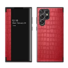 Шкіряний чохол книжка для Samsung Galaxy S22 Ultra Anomaly Luxury Crocodile Pattern Leather Book Red (Червоний) Шкіряний чохол книжка для Samsung Galaxy S22 Ultra Anomaly Luxury Crocodile Pattern Leather Book Red (Червоний)