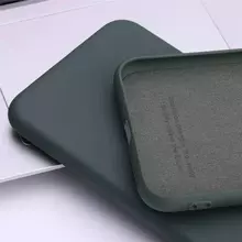 Чохол бампер для Xiaomi Poco C40 / Redmi 10C Anomaly Silicone (з мікрофіброю) Dark Green (Темно зелений)