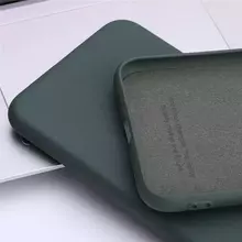 Чохол бампер для Huawei Nova 10 Anomaly Silicone (з мікрофіброю) Dark Green (Темно зелений)