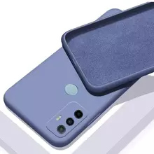 Чехол бампер для Infinix Hot 11 Play Anomaly Silicone (с микрофиброй) Purple (Пурпурный)