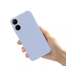 Чохол бампер для Realme 10s Anomaly Silicone (з мікрофіброю) Light Purple (Світло Пурпурний)
