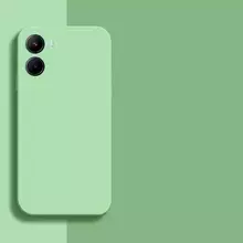 Чохол бампер для Realme 10s Anomaly Silicone (з мікрофіброю) Light Green (Світло зелений)