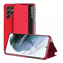 Интерактивная чехол книжка для Samsung Galaxy S22 Ultra Anomaly Smart Window Red (Красный) Интерактивная чехол книжка для Samsung Galaxy S22 Ultra Anomaly Smart Window Red (Красный)